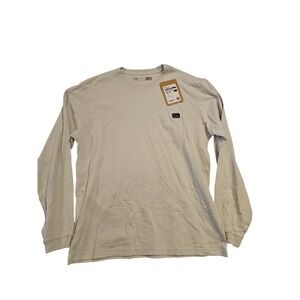 Fintech Mens Long Sleeve Graphic Fishing T-Shirt Glacier Gray Large  new